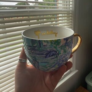 Lilly Pulitzer Gold Trim Mug for Elegant Dining